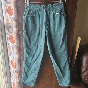 Vintage 90s Chic Dark Green Jeans